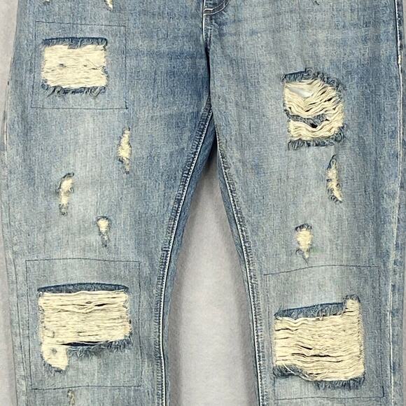 Sun + Stone Men's 30x32 Union Slim-Fit Distressed Denim Jeans Vintage Wash NEW - Picture 5 of 13